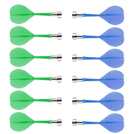 CCLIFE Replacement Magnetic Darts 24pcs Safe Plastic Wing Target Game Toys (Red+Yellow+Blue+Green)
