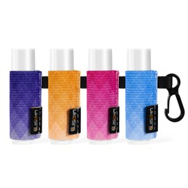 Likesing Chapstick Holder Key Chain, Lip Balm Holder for Chapstick Lip Gloss, Elastic Sleeve Chapstick Keychain Holder for Keys Purse Lanyard Gift for Women Girls (Gradual, 4pcs)