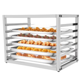 DYNAMI 6-Tier Stainless Steel Baking Tray Rack,Commercial Bun Pan Sheet Rack Pan Organizer,for Kitchen, Restaurant,Cafeteria, Dessert Shop (6-Tier 28" W x 18" D x 21" H),Trays Not Included