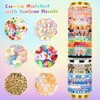 Clay Beads, 3000Pcs White and Blue Clay Heishi Beads for