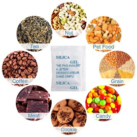 Weriirew 150 Packs Silica Gel Sachets Desiccant Food Grade Silica Gel Bags Moisture Absorber Dehumidifier for Food Drawers Wardrobe Clothes Storage