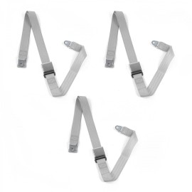 National Seat Belt Depot Ford Truck 1961 - 1966  Airplane 2pt Gray/Grey Lap Bench Seat Belt Kit - 3 Belts