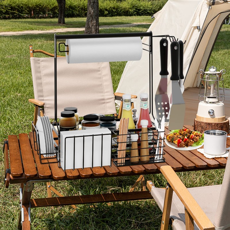 BBQ Caddy, Grill Caddy for Outdoor Grilling with Paper Towel