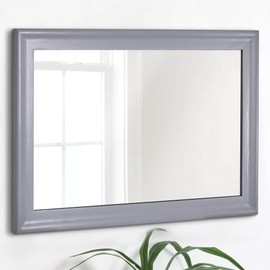 Tanmicoshomy Rectangle Mirrors for Wall 30x40 Inch, Rustic Wood Framed Wall Mirror with Tempered Glass,Shatter-Proof Mirror for Bathroom Living Room Office or Hallway