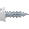 HILLMAN 35263 White Painted Hex Washer-Head Self-Piercing Screws (#7 x