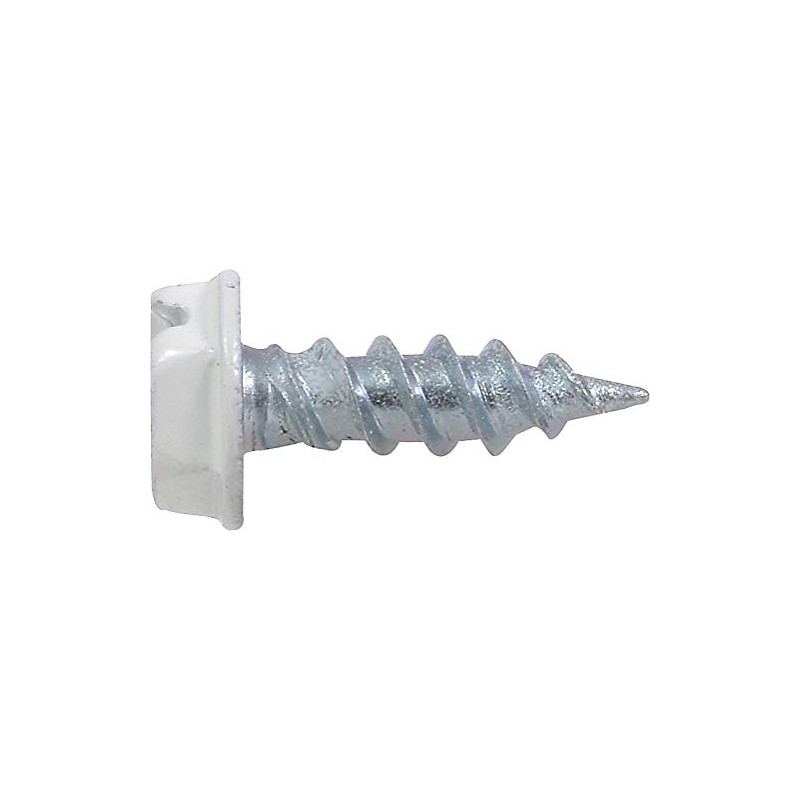 HILLMAN 35263 White Painted Hex Washer-Head Self-Piercing Screws (#7 x
