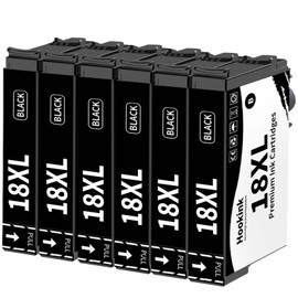 Hookink 18XL Multipack Printer Cartridges Compatible with Epson 18XL 18 XL for Expression Home XP-215 XP-312 XP-305 XP-205 XP-225 XP-315 XP-412 XP-422 XP-415 XP-325 (Pack of 6)