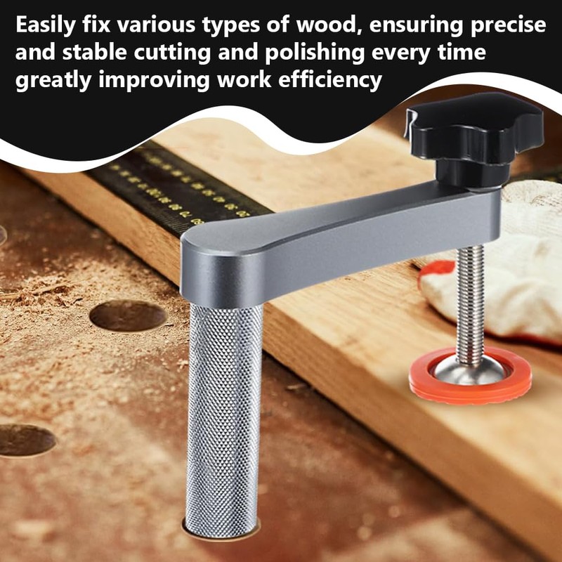 2 Pack 19mm Adjustable Bench Dog Clamps, Stainless Steel Hold