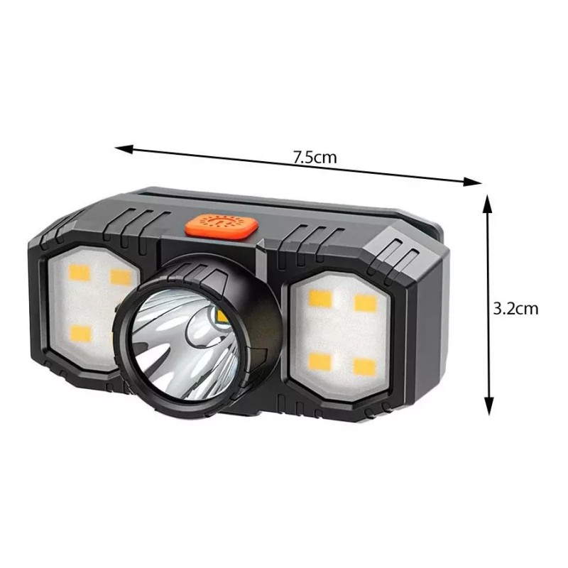 Importeek Lampara Linterna Led Minero Tactica Cabeza Recargable Usb