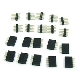 POPESQ® #A1998 Female Header and Pin Header Kit 2.54 mm 5-Pin Straight Pack of 10