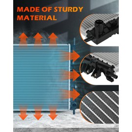 OCPTY Auto Parts Radiator Replacement for 2002-2005 for Jaguar for X-Type 2.5L 2002-2008 for Jaguar for X-Type 3.0L