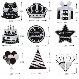 KEWEYA-piezas de centro de mesa de panal de abeja para decoración de cumpleaños, color blanco y negro, para mujeres, hombres, centro de mesa de feliz cumpleaños, suministros para fiestas, 16, 21, 30,