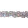 キラリ手芸部 NO.981_ラメ有りスパンコールブレード_銀色（シルバー）幅1.3cm×長さ3ｍ巻き シークイン sequin