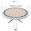 VOUNOT Round Tablecloth Covers Elastic Outdoor Picnic Waterproof Table Cover