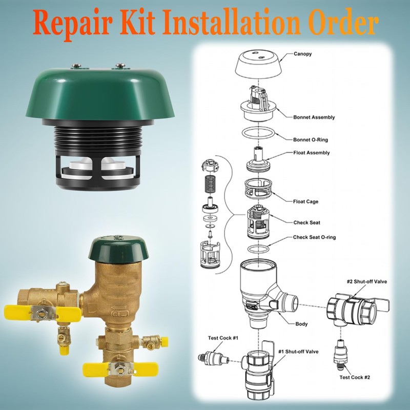 Ezbzyz 1" Float and Bonnet Complete Repair Kit for 4A