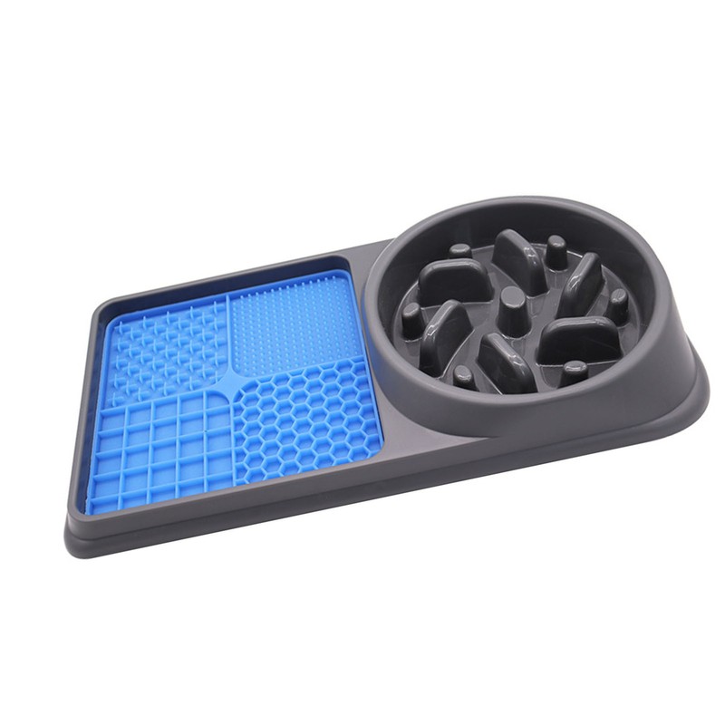 2 in 1 Slow Feeder Dog Bowls and Licking Mat