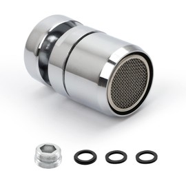 TIANLIN Tap Aerator, M22/M24 Tap Attachment Swivelling, 360° Rotatable Tap Aerator, for Kitchen, Bathroom, Jet Tap Attachment, 22 mm Male Thread