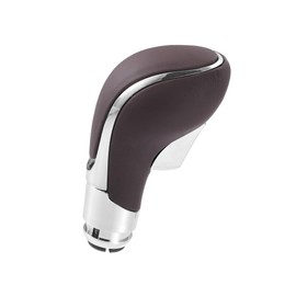 Hihaha Automatic Shift Knob Head for Opel Faux Leather Brown Silver Tone Durable Material