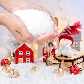 NEOACT 5.29 Ounces Fake Snow Christmas Decoration, Artificial Snow for Christmas Decorations, Fake Snow for Christmas Tree, Christmas Party, Christmas Village, Christmas Decor and Winter Displays