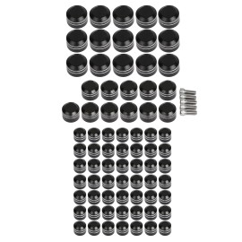 Unbranded Black ​Cut CNC Engine Bolt Cap Cover For Harley Road King Street Glide 2007-2016