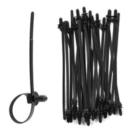 XINGO XINGO 100PCS Fir Tree Nylon Push Mount Zip Ties, Heavy Duty Wire Ties, 2 in 1 Self Locking UV Resistant Assortment for Indoor Wire Tying (8.3"x0.22")