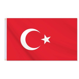 Turkey Flag,3x5 FT Turkish Flag,36x60 Inch Large Digitial Double-Printed Durable 150D Thick Polyester Decorations with 2 Brass Grommet