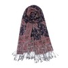 Achillea Bufanda de pashmina reversible suave y sedosa con flecos,