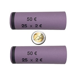 3709 Euro Coin Tubes, Ready-Made and Rolled for 2 cent Pieces (pack of 128) A