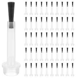 Xinjoduz 50 PCS Disposable Nail Brushes Replacement, Soft Brush Head, Dip Powder Liquid Replacement Brush, Gel Liquid Brush Set for DIY Nail Art Salon(Black)
