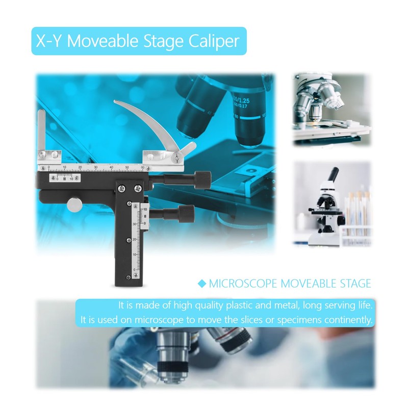 Movable Table Microscope, Professional Attachable Mechanical X-Y Movable Table Caliper