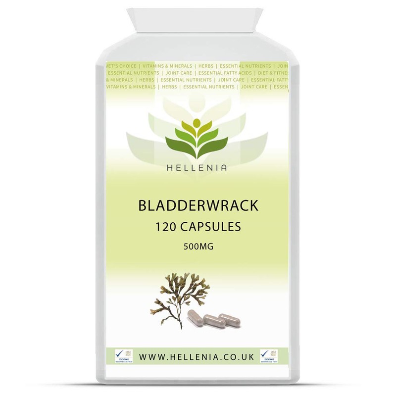 Hellenia Bladderwrack 500mg | 120 Seaweed Capsules | Good Source