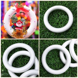 EXCEART Wreath Craft Foam Circle 2Pcs Round Ring Garland Wedding Decor Frames Flower Decor Wreath Circle Crafts Flower Arrangement