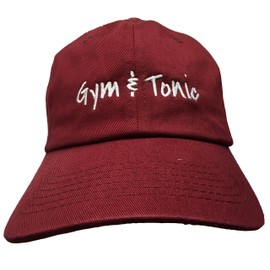 Gym and Tonic - Embroidered (Dad Cap) Polo Style Ball Cap (in (Burgundy)