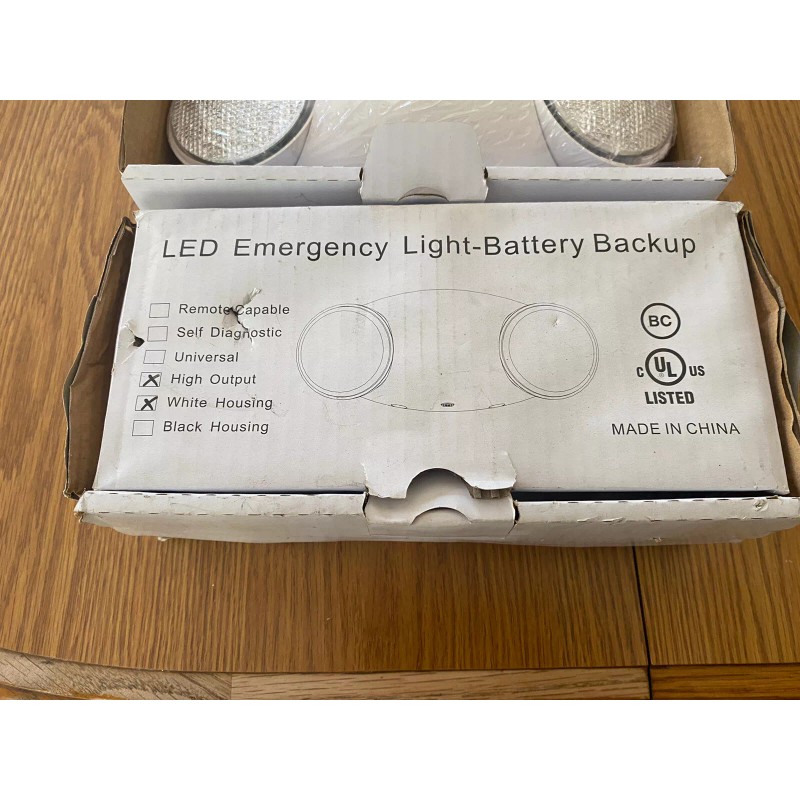 Beghelli LED Two Head Emergency Light with Battery Back-up White