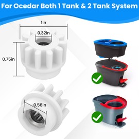 SDTC Tech 2 Pcs Easy Mop Pedal Broom Spin Replacement, One Way Clutch Bearing Repair, Spin Mop Bucket Gear Replacement, Mop Bucket Bearing Compatible with Oce DAR, Vi LIDA