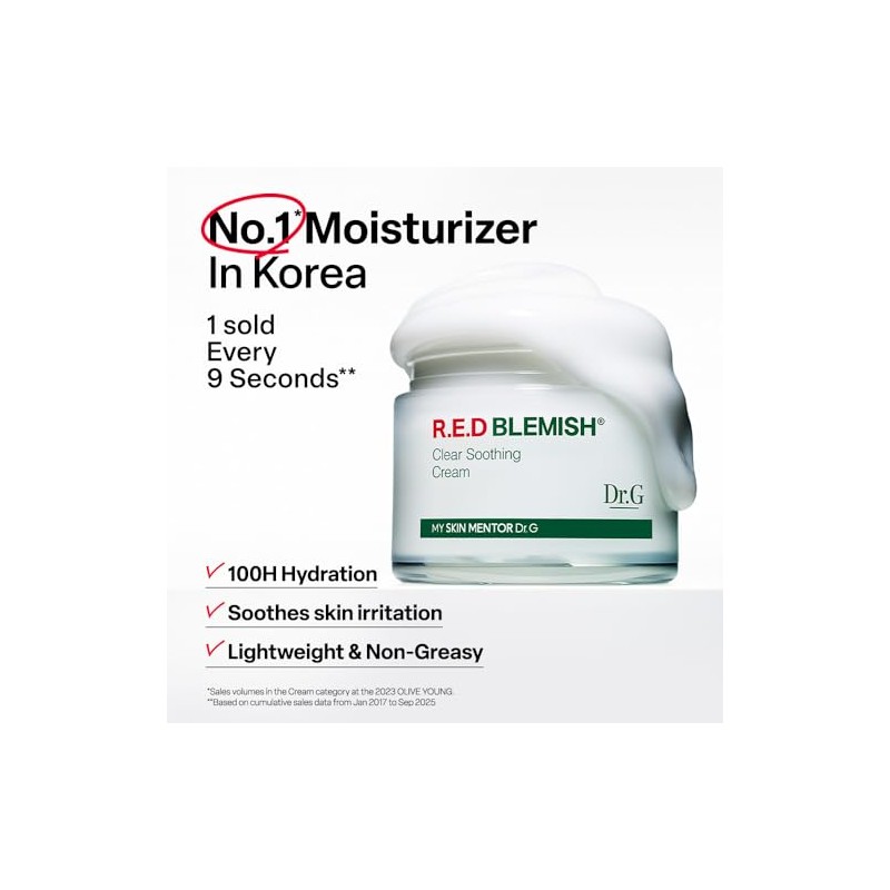 Dr.G NEW RED Blemish Clear Soothing Cream (70ml 2.36 oz)