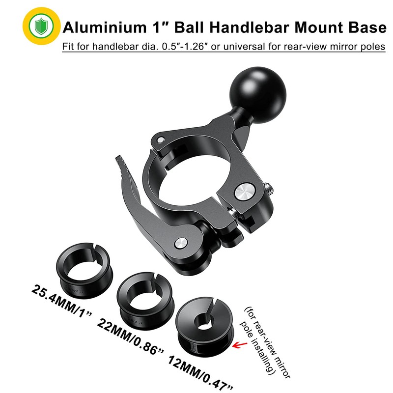 iMESTOU 1" Ram Ball Adapter for Handlebars, Aluminium 1 inch