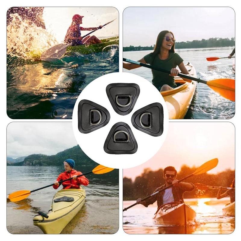 4 Pieces D-Rings Patch For Pvc Inflatable Boat Canoe Raft