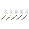 5 x Open Pipe Clips Snap in Bracket Single 18mm Plastic Clip with Fixings