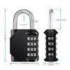 ZHEGE Combination Padlocks 2 Pack, 4 Digit Locker Padlocks for