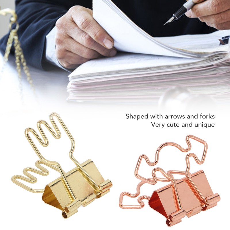 100pcs Binder Clips for Student Strong Clamping Force Metal Arrows
