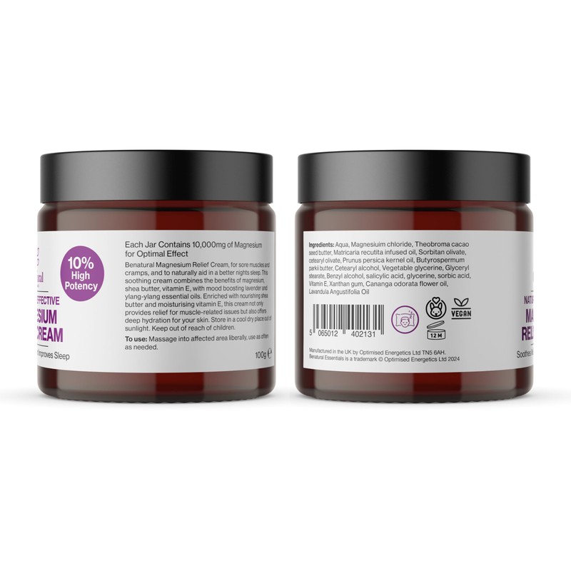 Benatural Essentials All Natural Magnesium Relief Cream 100g | Soothes