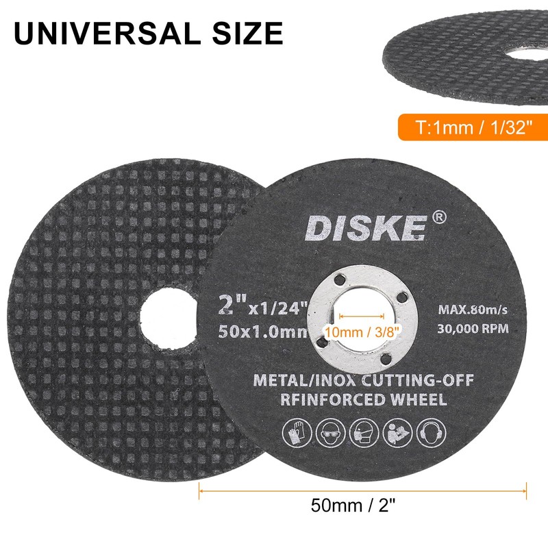 sourcing map 10pcs Cut Off Wheels 2" x 1/32" x