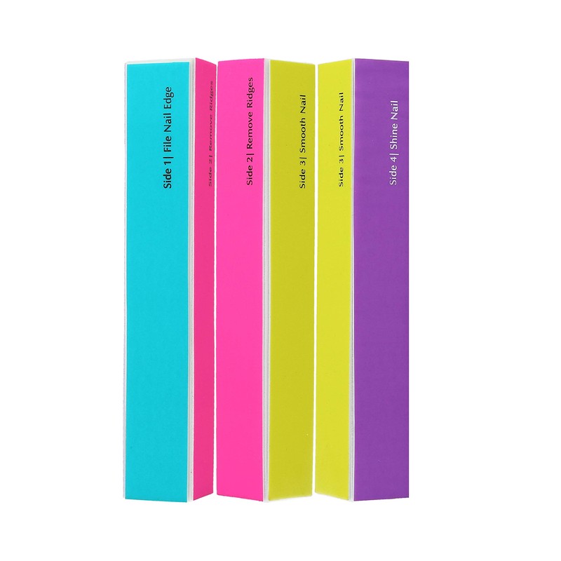 TOOLS FOR BEAUTY 4-sided cosmetic tool long multi-coloured nail buffer