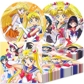 40Pcs Sailor Party Supplies include 20 plates, 20 napkins for the Sailor birthday party decoration