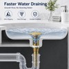 FROPO Metal Pop Up Bathroom Sink Drain with Overflow, Brushed