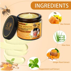 OSIZA 𝗕𝗲𝗲 𝗩𝗲𝗻𝗼𝗺 Turmeric 𝐉𝐨𝐢𝐧𝐭 Relief Cream, 𝐉𝐨𝐢𝐧𝐭 and 𝐁𝐨𝐧𝐞 Care Cream, Natural 𝗕𝗲𝗲 𝗩𝗲𝗻𝗼𝗺 𝐉𝐨𝐢𝐧𝐭 Relief Gel Specially for Back, Neck, Hands, Knees (2 PCS)