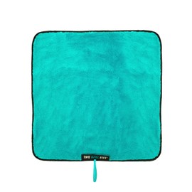 Two Bare Feet Portable Changing Mat for Surfing, Swimming, SUP & Watersports – Waterproof, Soft Sherpa Fleece, Roll-Up Design for Easy Travel & Outdoor Sports (Black/Teal)