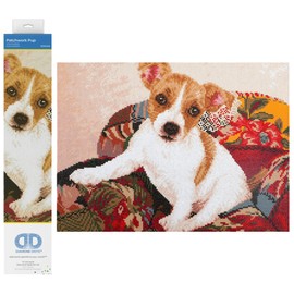 DIAMOND DOTZ Patchwork Pup Animal Diamond Painting Kits for Adults - Diamond Art Kits a Relaxing Creative Craft Kit with Dotz Gems 15.9"x19.9"