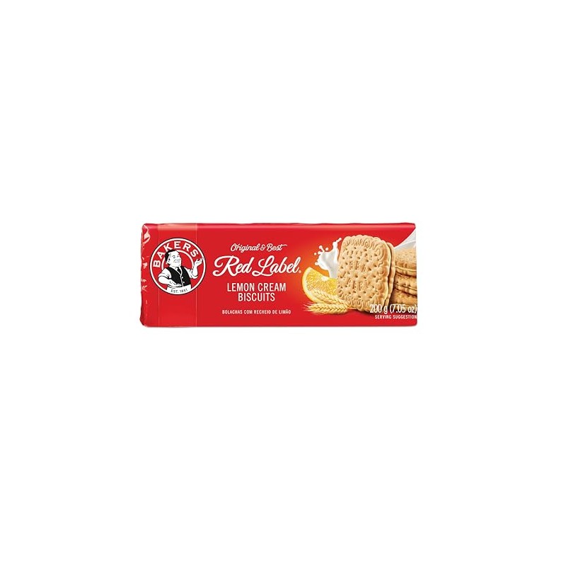 Bakers Red Label Lemon Creams Biscuits (200g)